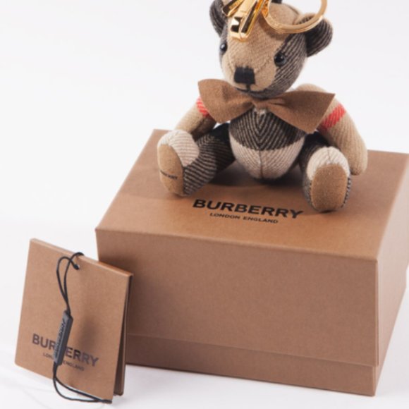 Burberry bow tie thomas bear charm key chain - Picture 1 of 5